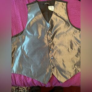 Billy Blass tux vest - silvery- blue- silver - XL - adjustable back